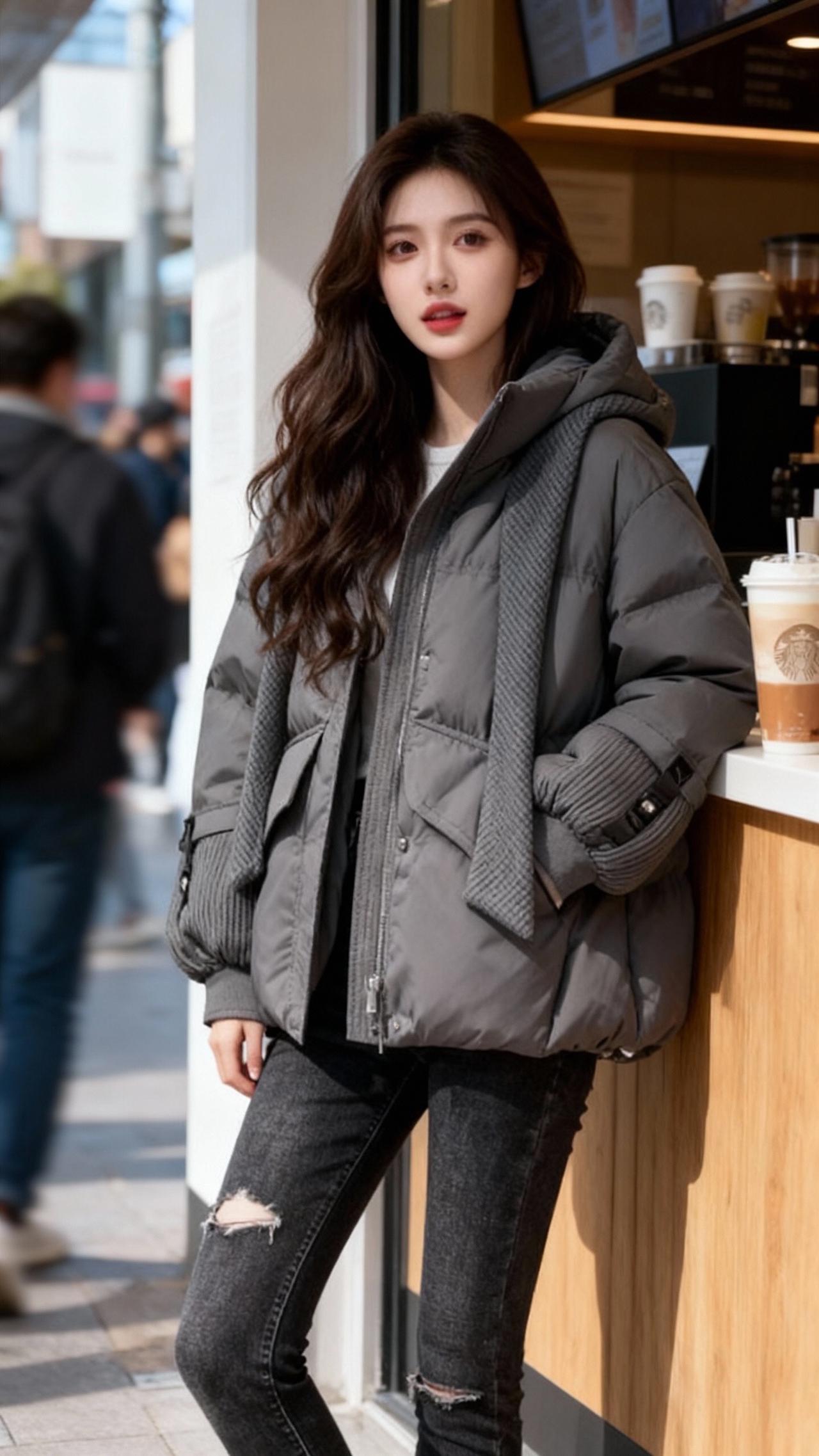 穿搭搭配 通勤搭配 羽绒服穿搭 通勤搭配 显瘦穿搭