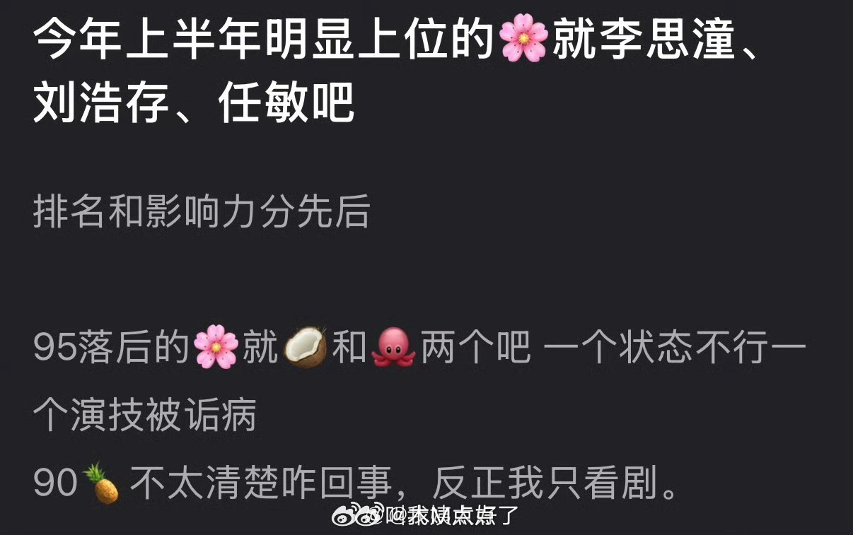 有网友说今年上半年明显上位的🌹是李思潼、刘浩存、任敏，大家认同吗？