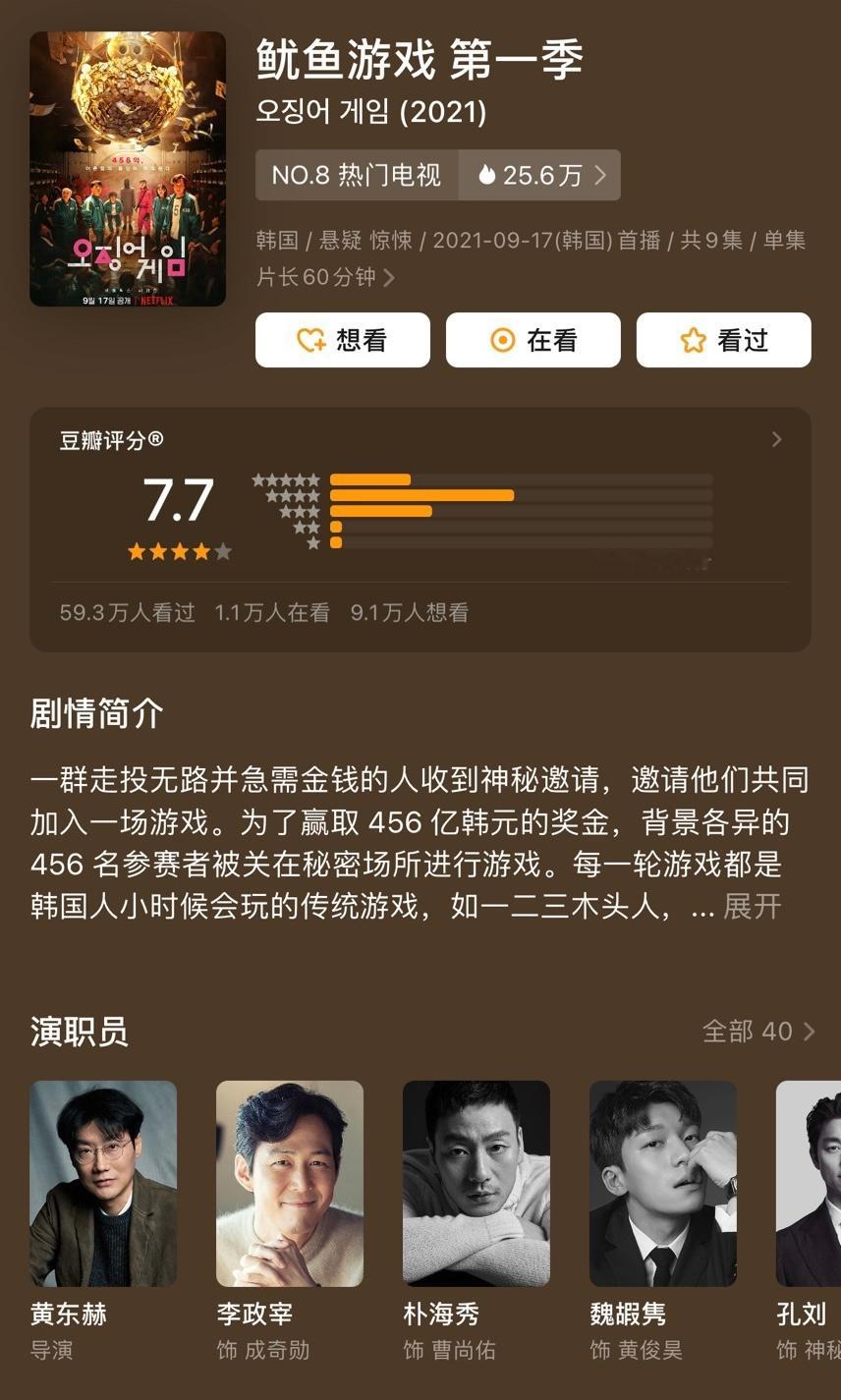我没看过《鱿鱼游戏》 