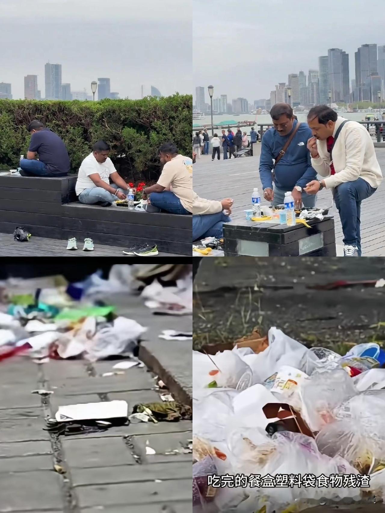 【原来，这是骨子里的东西】
脱鞋，手抓，油污洒在石凳上，吃完随手一扔，很快被风卷