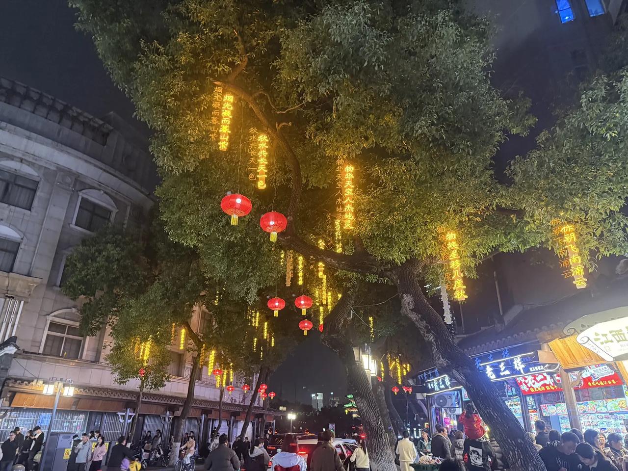 滕王阁 夜市红灯笼 夜景