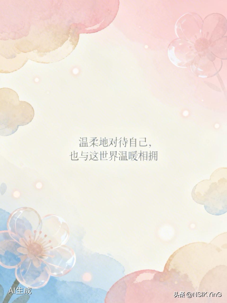 温柔地对待自己，也与这世界温暖相拥。只要心中充满希望，哪里都是阳光。