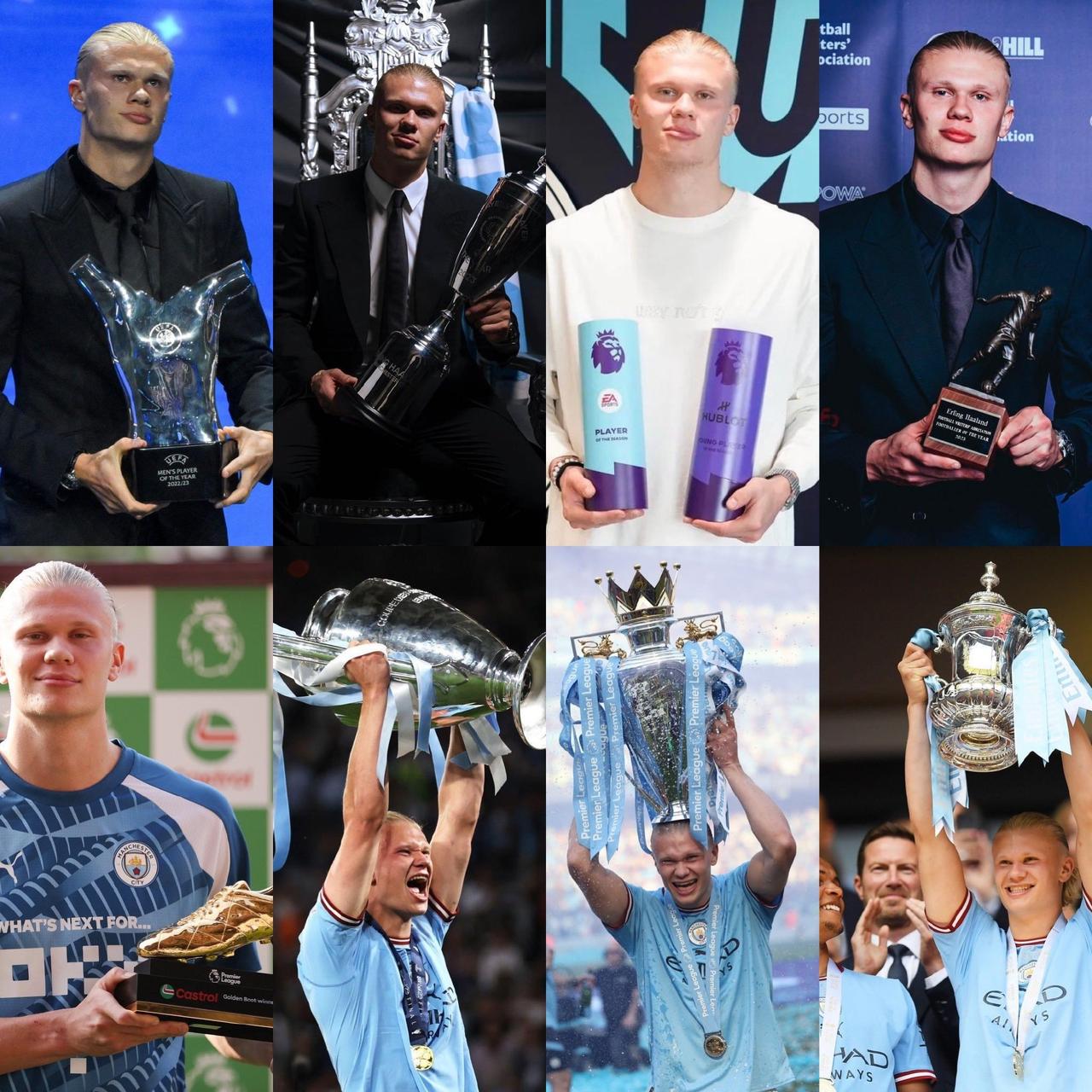 哈兰德的九宫格，最后那块拼图肯定是梅西的，[捂脸]谁叫你是北欧海盗？却很难“偷”