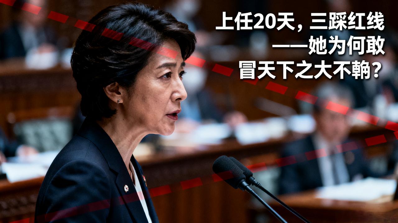 上任仅20余天日本这个女妖婆就3次挑衅中国核心利益，她高市早苗的冒险操作震惊国际
