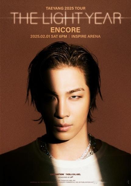 TAEYANG[超话]  2025巡演'The Light Year'安可海报公