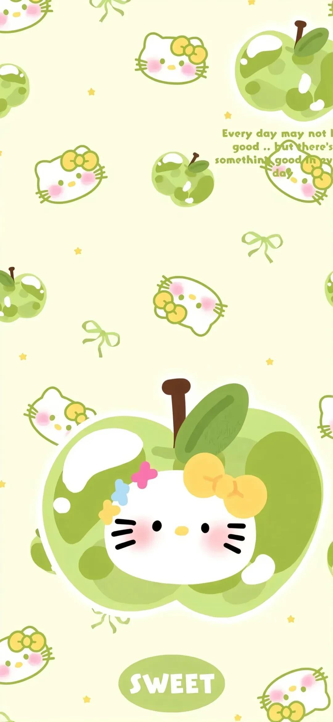 𝐒𝐇𝐀𝐑𝐄｜绿色系Kitty猫壁纸💚 