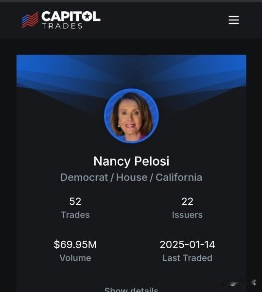 突发新闻：南希·佩洛西和她的丈夫保罗·佩洛西正因涉嫌内幕交易接受联邦刑事调查，起