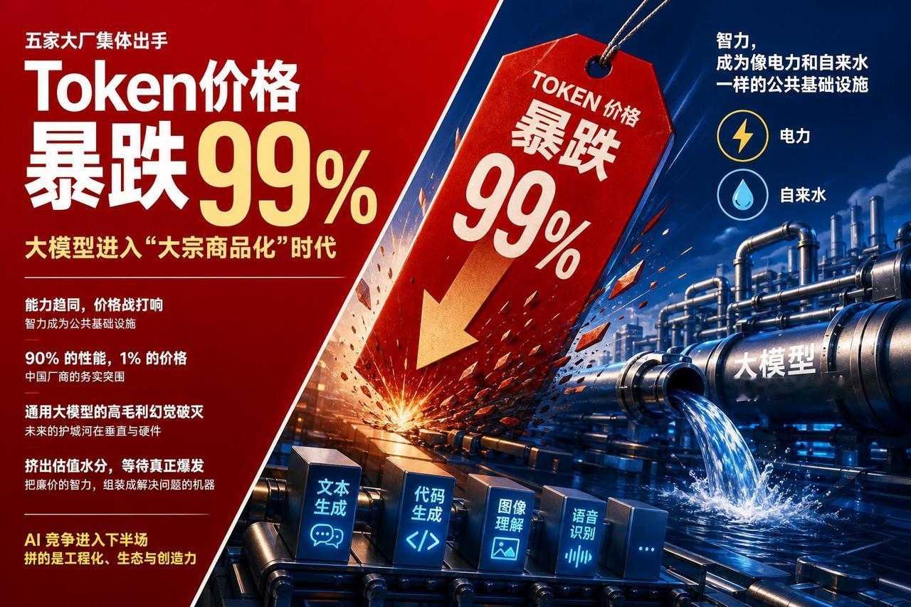【AI 价格战：大模型正在从“奢侈品”变成“工业盐”】

字节、腾讯、阿里等五家