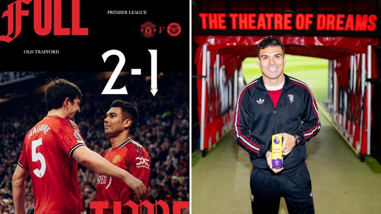 英超：曼联主场2-1击败布伦特福德，继续排名英超第3。
卡塞米罗与舍什科相继破门