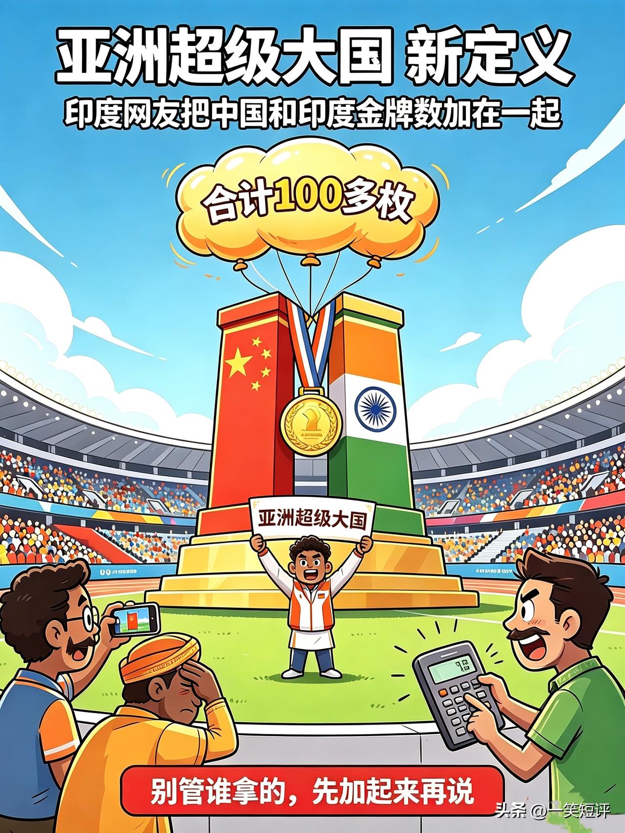 【印度网友的亚运“碰瓷”】
亚运会离结束没几天了，印度🇮🇳的金牌数还是个位数