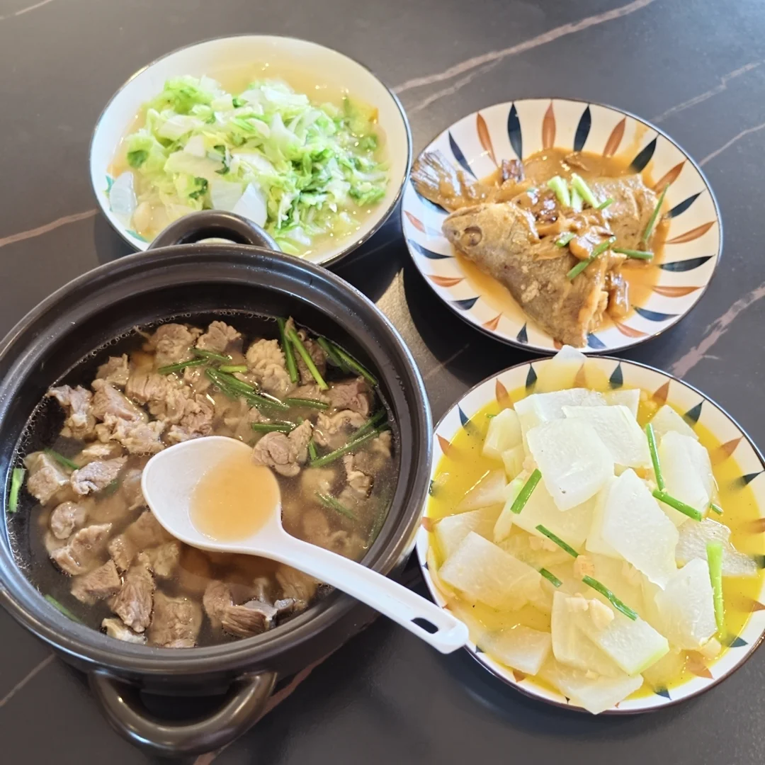 温州一家四口晚餐