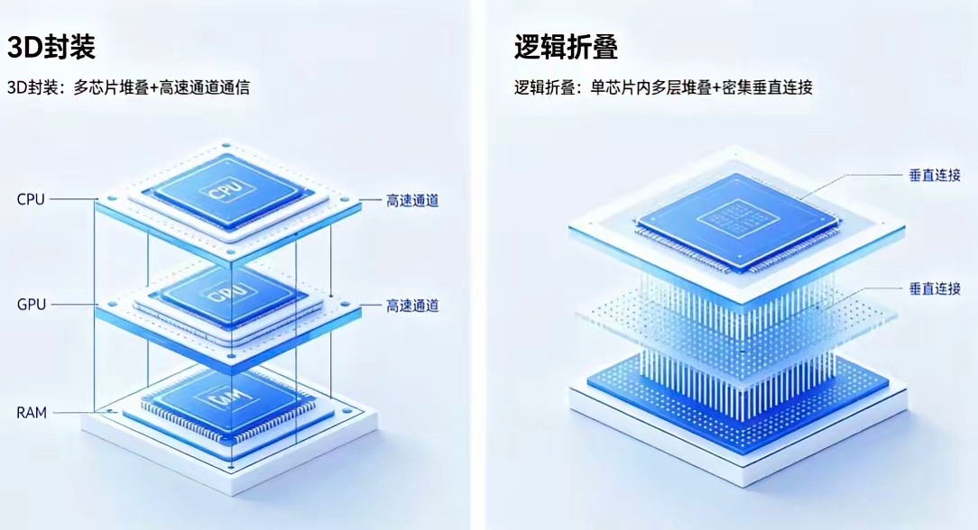 华为逻辑堆叠技术落地，直接绕开EUV限制，7nm跑出3nm水准。美方一边嘴硬一边