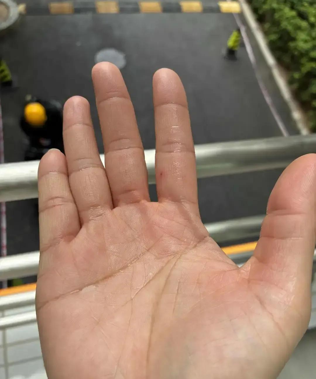 博主夜市花20块让人看掌纹，摊主捏着他手心来回划拉，嘴里蹦出贵人感情波折一堆车轱