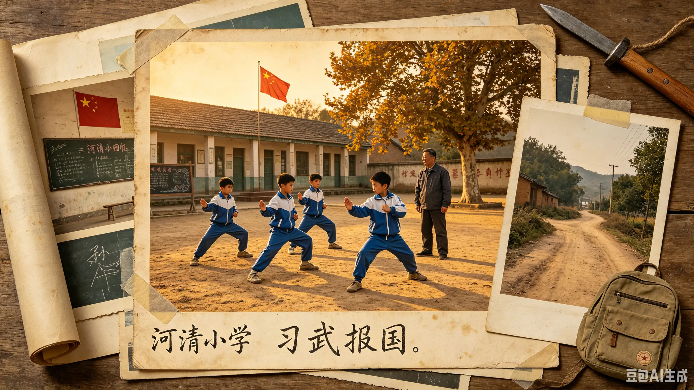 河清小学的习武课，孩子们还记得吗？翻到旧照片突然想起，上世纪九十年代河...