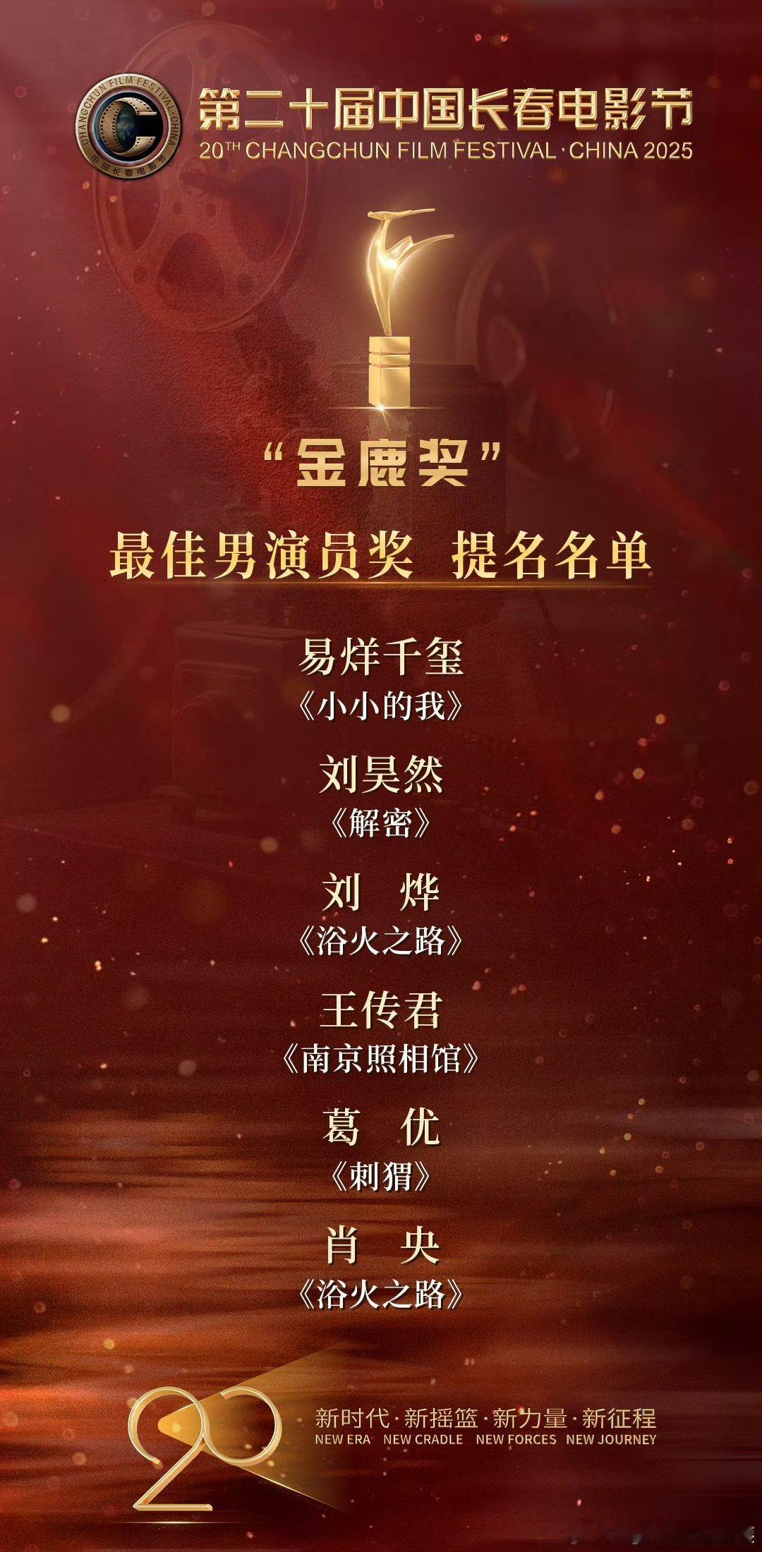 易烊千玺再提名金鹿奖最佳男演员奖易烊千玺再提名金鹿奖最佳男演员易烊千玺再提名金鹿