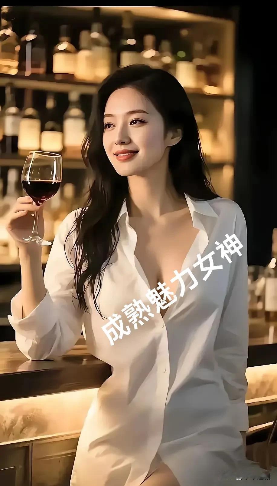 女人味的魅力在哪里?
在暧昧的灯光下，红酒摇曳着醇香，白衬衫勾勒出从容姿态，成熟