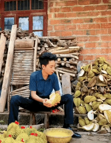 小伙家里到底是干什么的啊！一般人两天工资才买得起的榴莲，拿来喂鸡？

#春日生活