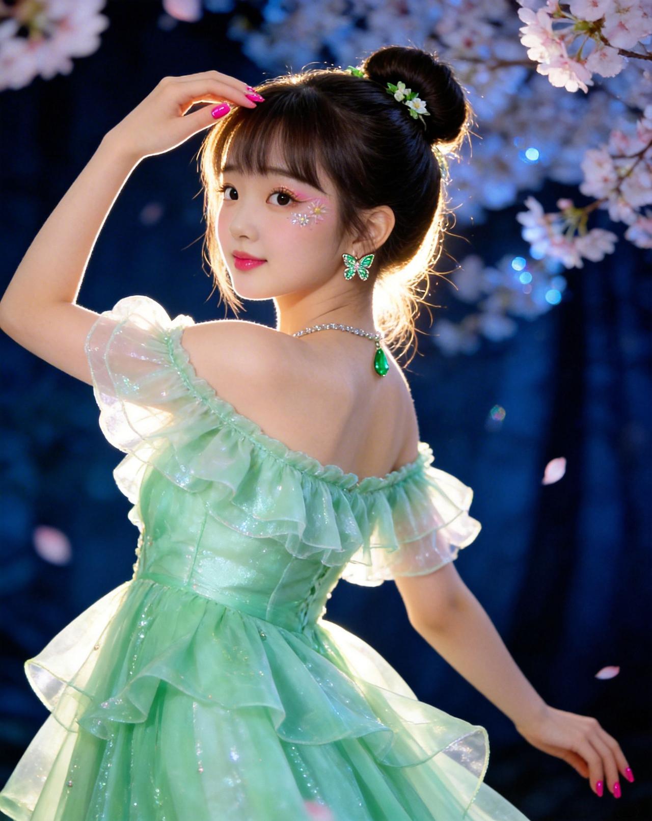 AI古风夜樱少女 随变ai随便玩 抖音玩法合伙人