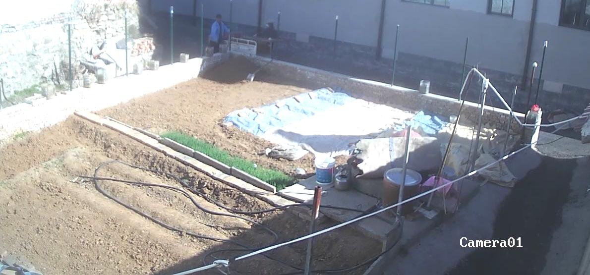 老伴和我拉运一天的土，垫在菜园子里。
上午八点左右，我开着小三轮，到一里外地方拉