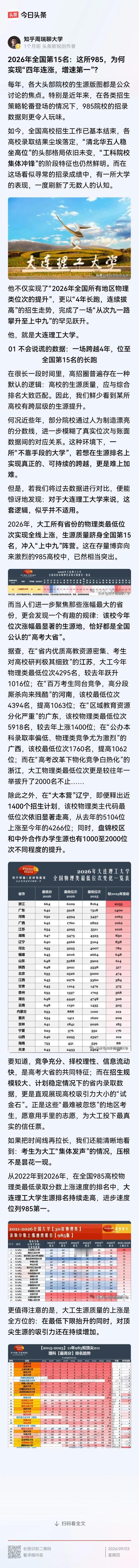 新的学期已经开始了，大连理工今年真是收获满满，本科生招生覆盖到了全国34个行政区