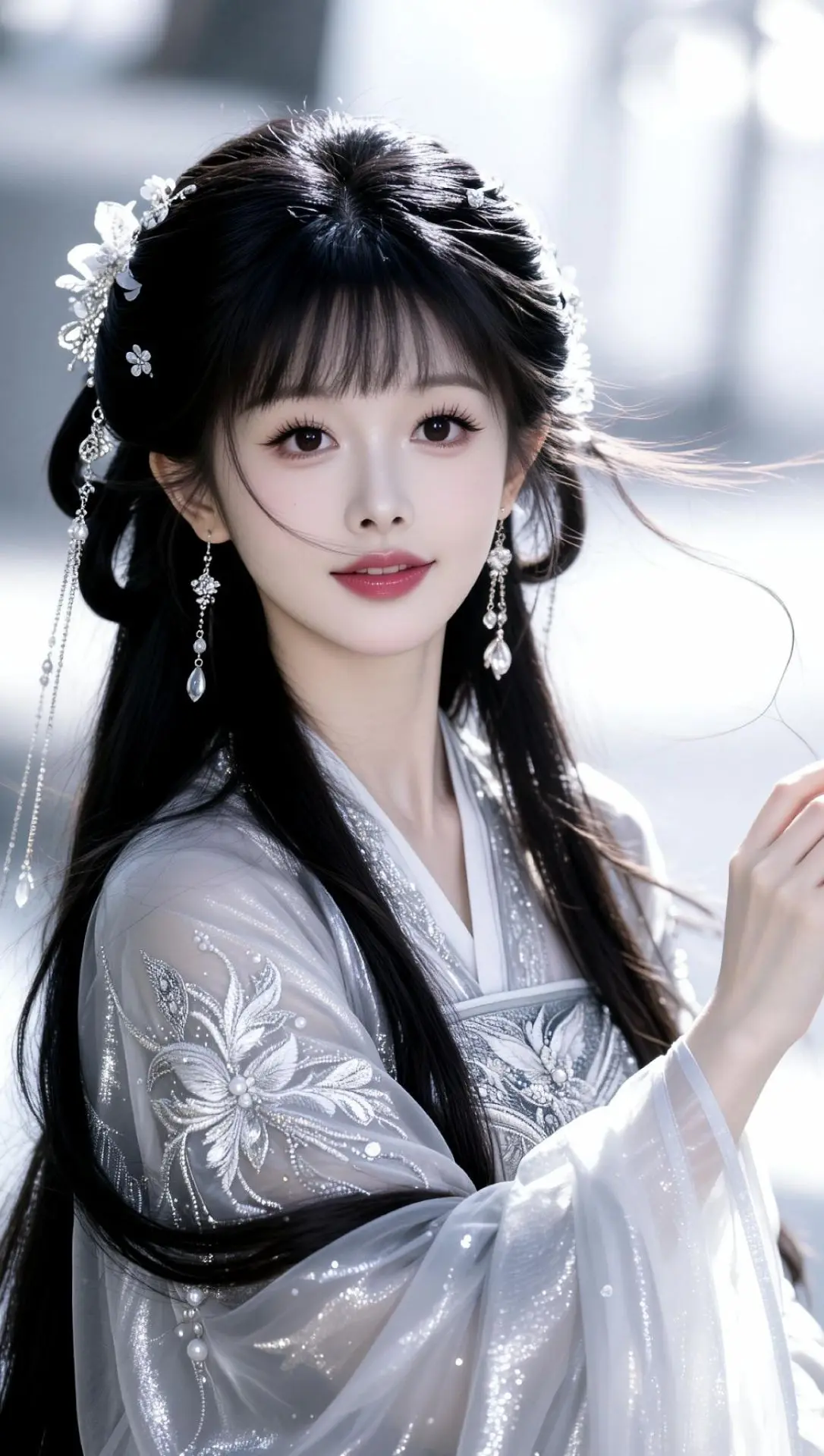 AI银裳古风照 ai创作 仙系氛围感 温婉汉服写真 温婉与仙气并存