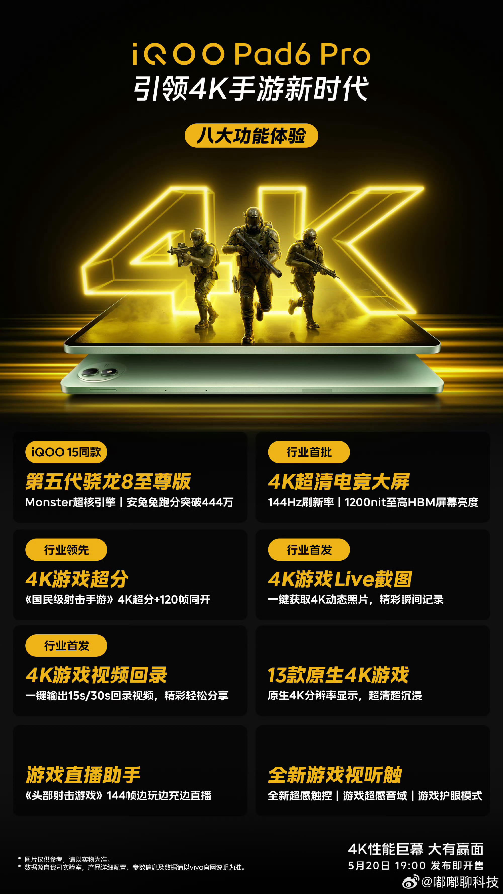 iqooiqoo pad6 pro 参数看完直接被种草！搭载和手机同款旗舰芯片，