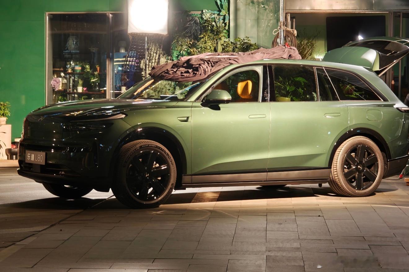 刚网上看到的乐道L80，好好看！！！这绿色也好看！这车一眼美女！李斌的审美这么多