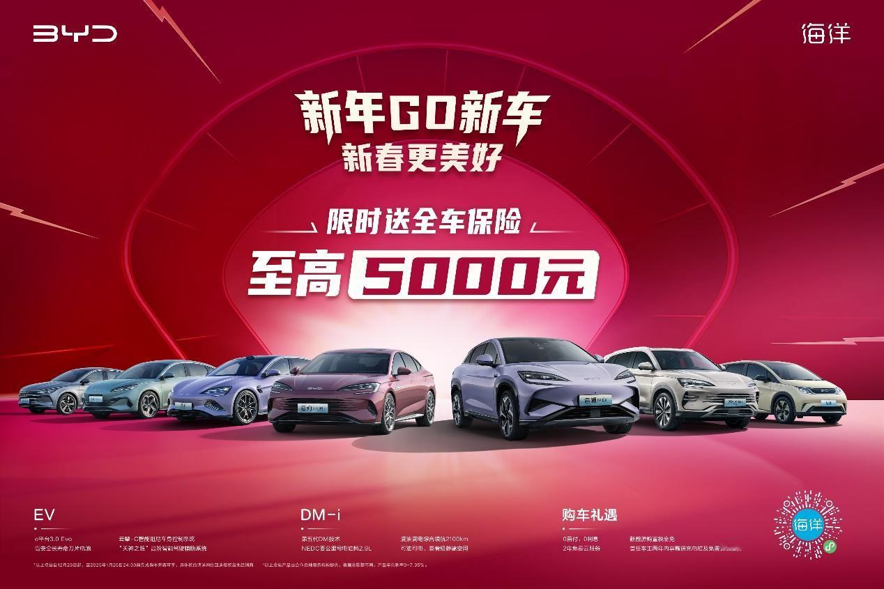 听说比亚迪海狮07EV最近可是火得不行，这不，新年将至，比亚迪海洋网又给我们送福