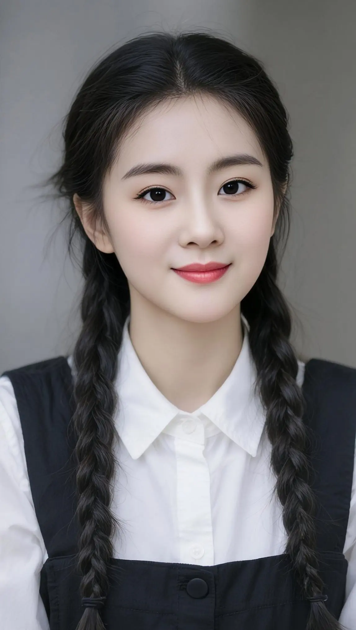 AI双辫人像 ai创作