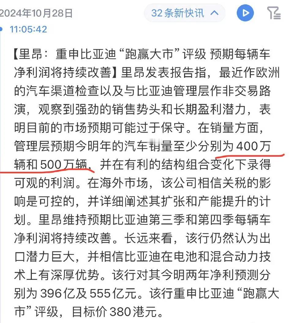 比亚迪今年将会销售400-500万辆汽车
这中国汽车的新高度
比亚迪从一个不被人