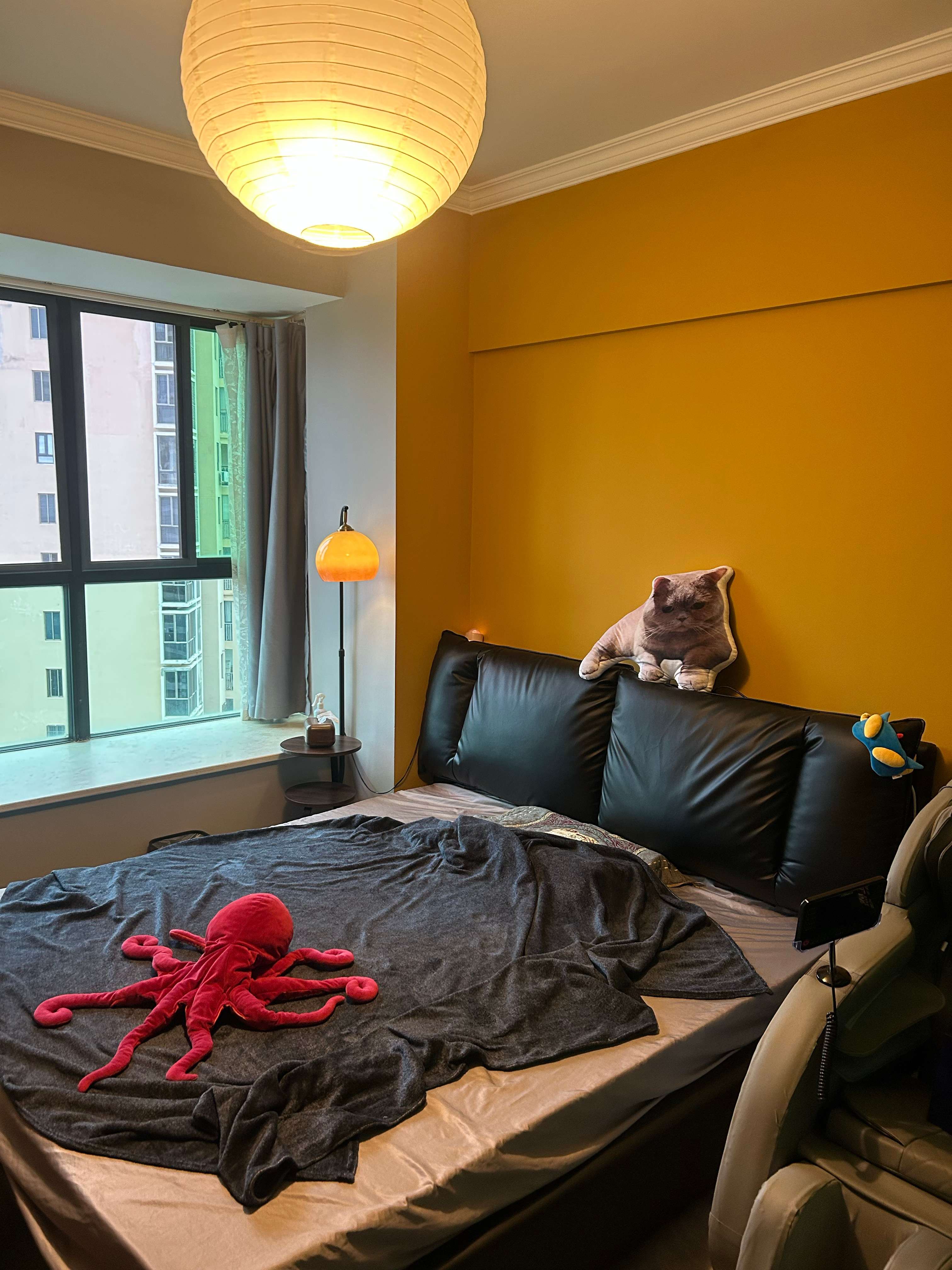 三亚早晚又冷了，拿出我的大毛毯～自己做的烤地瓜好吃但是不流甜汁，图五六是我最近超