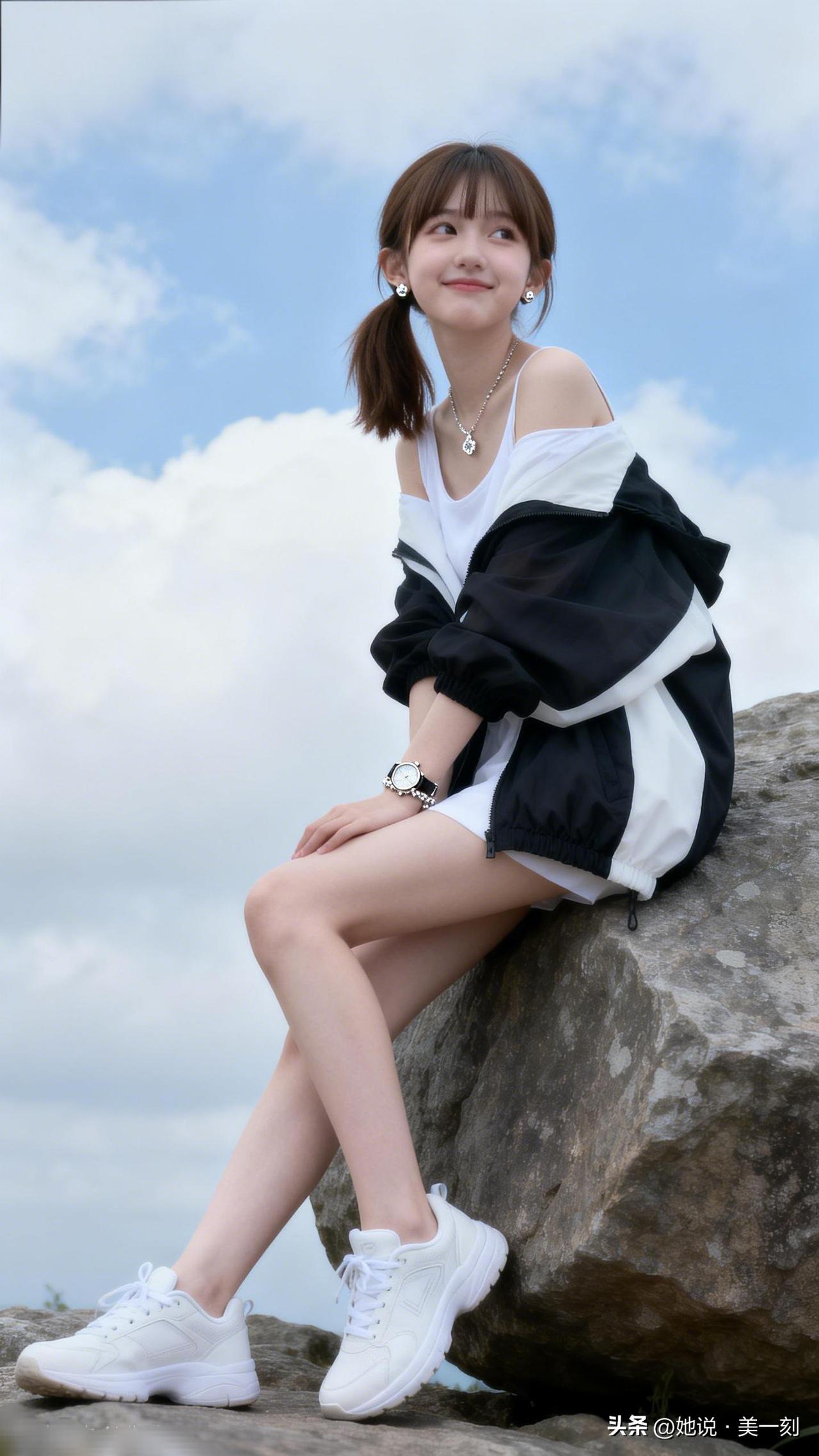 元气少女穿搭指南👗👟，清新夏日，轻松出行！
