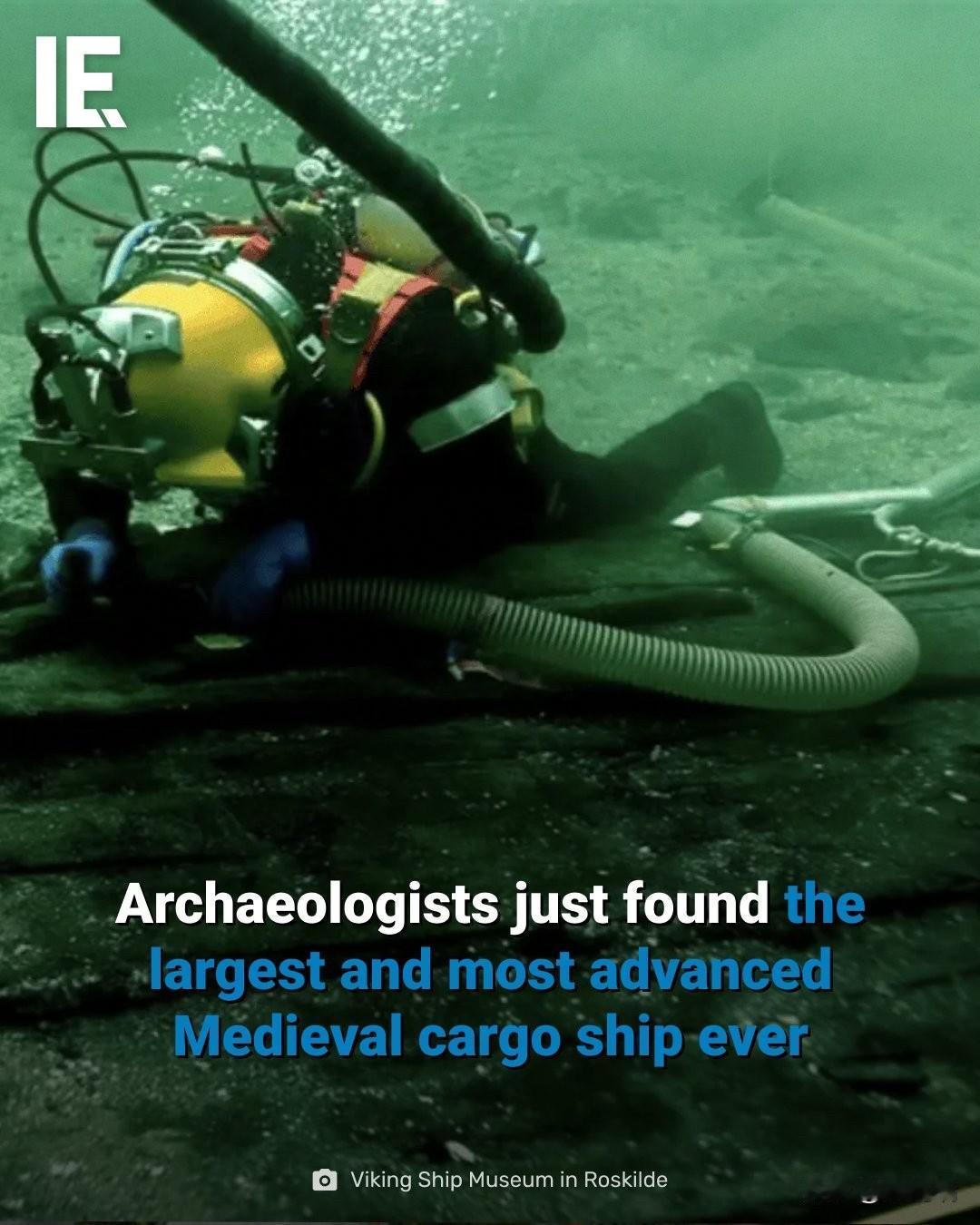考古学家在丹麦水域发现了一艘大型中世纪货船的残骸，该船被命名为 "Svælget