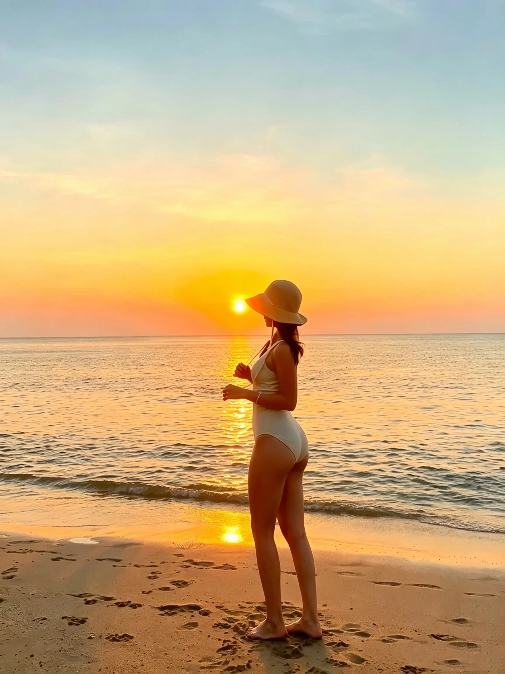 海水咸咸的 我也闲闲的