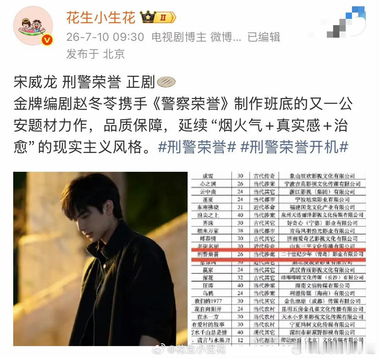 终于等到宋威龙的现实题材正剧！扎实剧本+金牌主创，再加上他极具故事感的长相，演刑