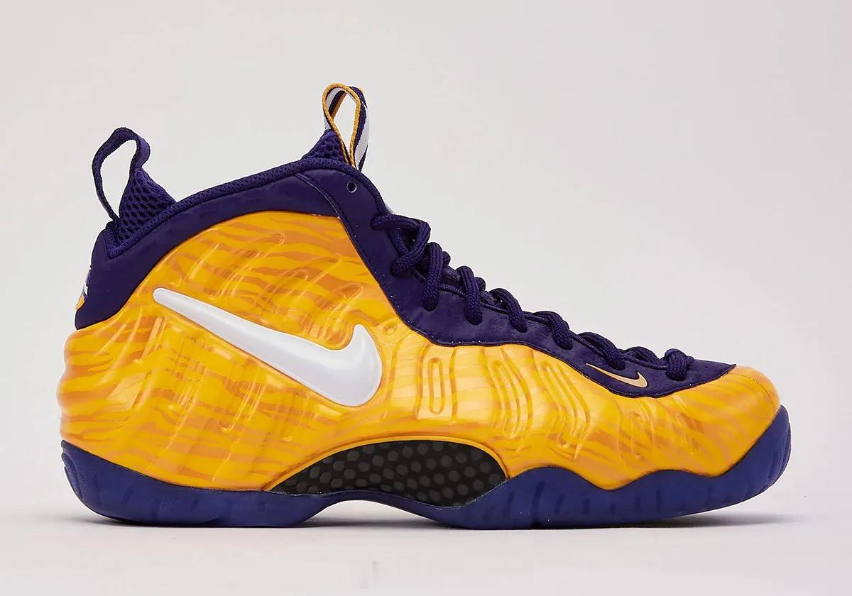 Nike Air Foamposite Pro全新LSU老虎配色，亮黄虎纹鞋身极