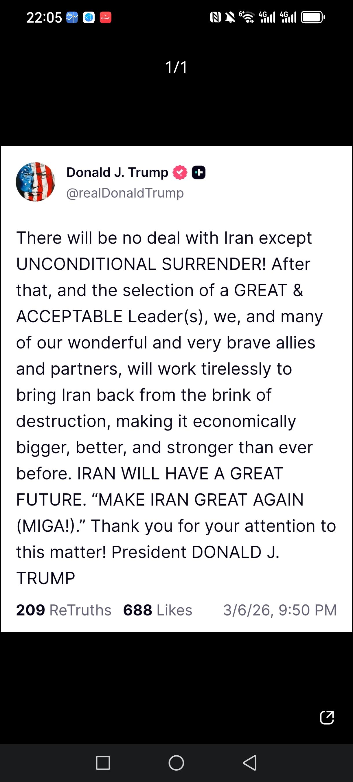 伊朗副外长赛义德·哈提卜扎德3月6日在印度访问时表示，伊朗别无选择，只能终结美国