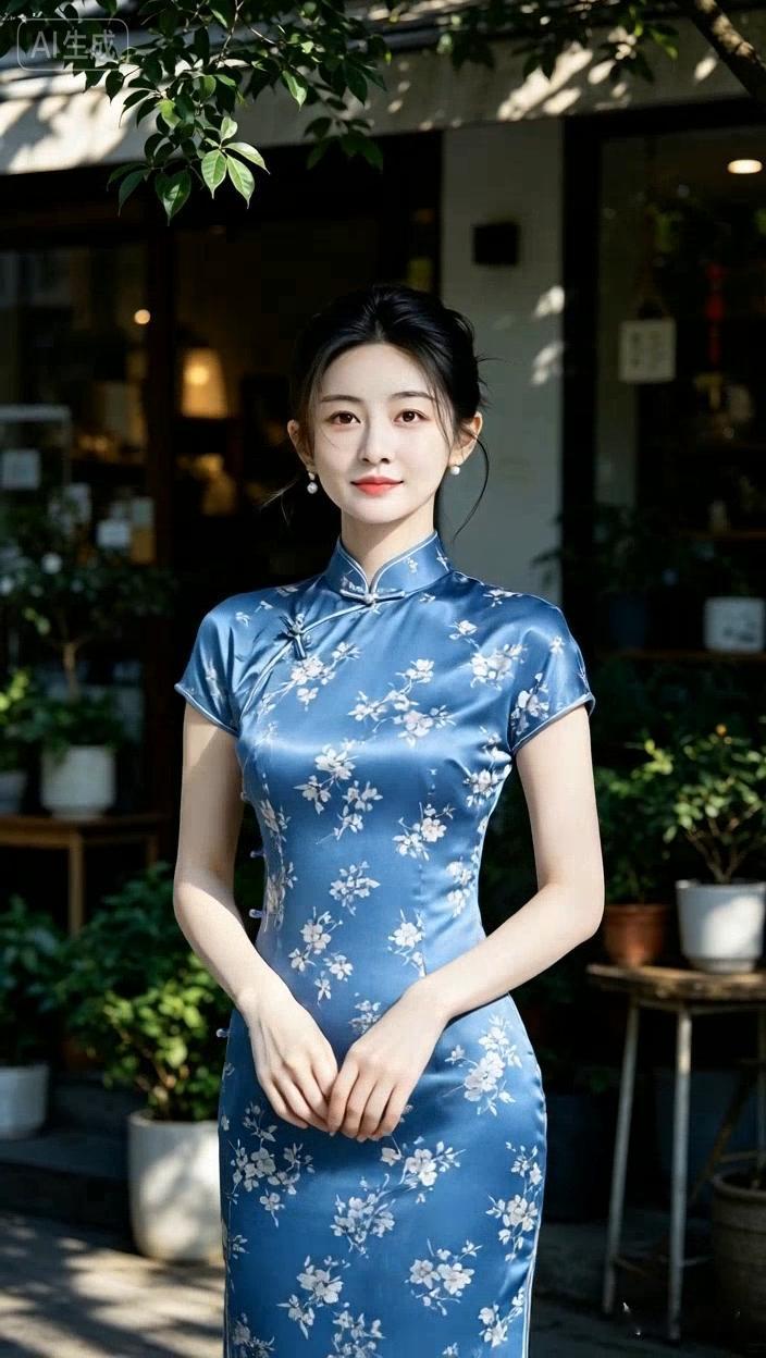 七绝●光耀门楣 /古韵   

斜阳晚照耀家门，
暖色灯光老舍温。
得体旗袍呈绰