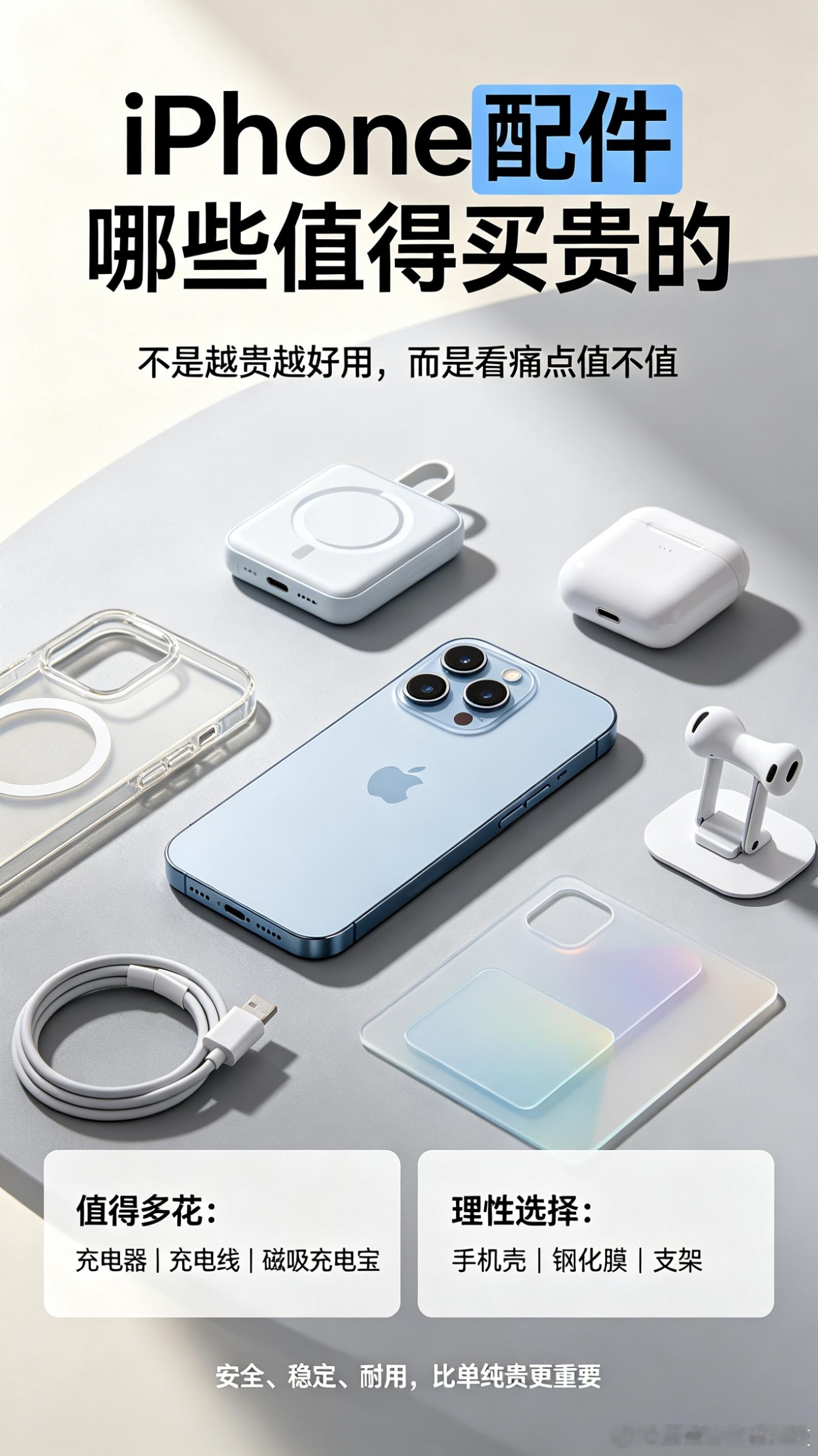 iPhone配件哪些值得买贵的同样是iPhone配件，价差能拉开几十倍，很多人买