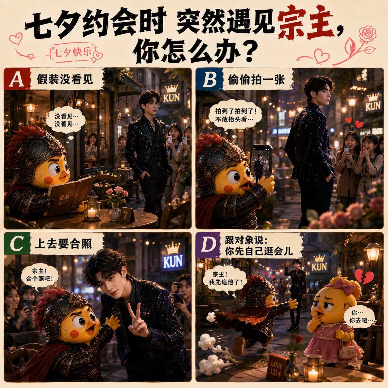 七夕遇到宗主，你会怎么做？蔡徐坤ikun