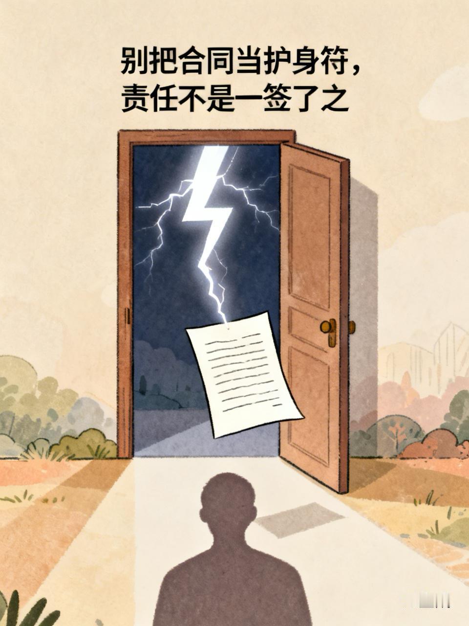 别把合同当护身符，责任不是一签了之

一份“安全事故由承租方担全责”的合同条款，
