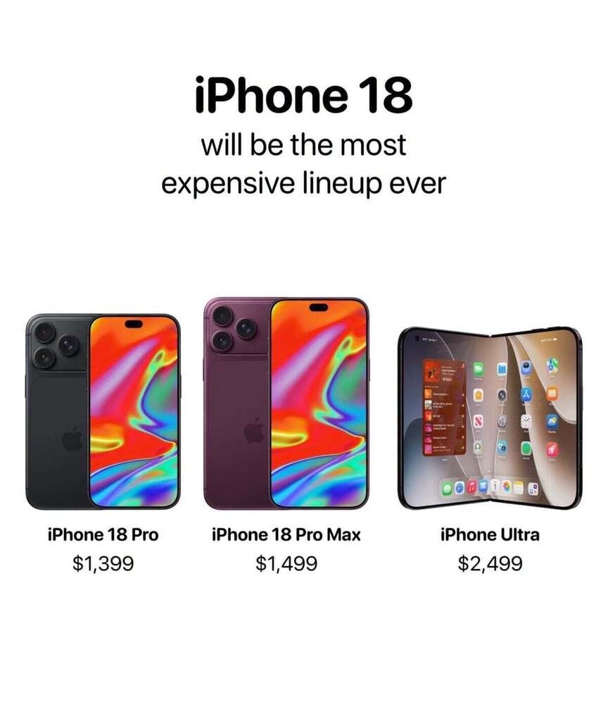 iPhone18系列预计将大幅涨价第三方机构TechInsights与《华尔街日