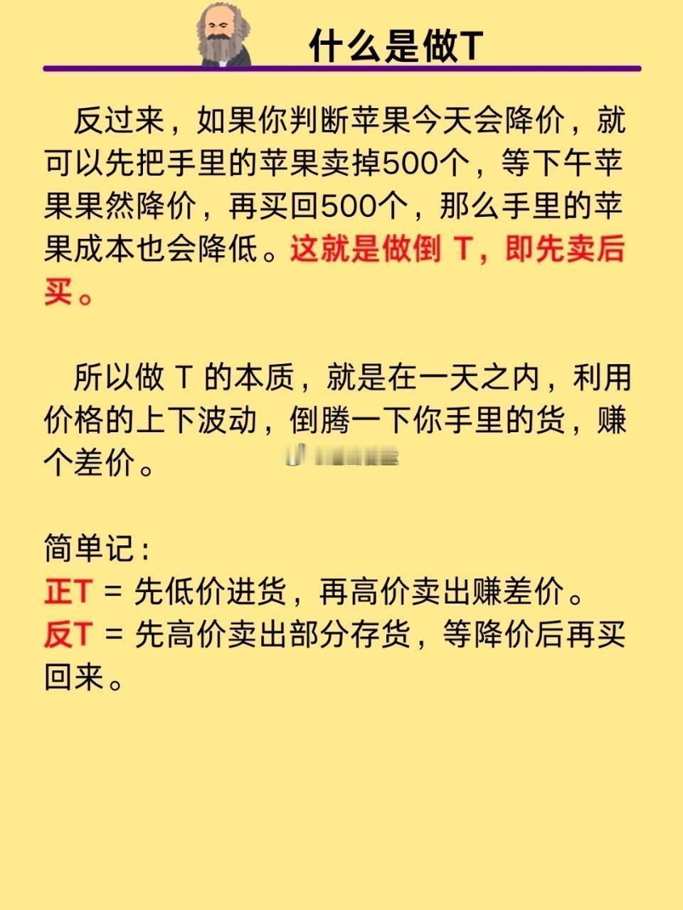 每天一个股票小知识——做T做T做t做t的交易技巧股票知识金融知识股票