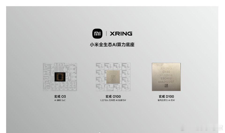 小米一口气发布三款自研玄戒芯片：玄戒O3、玄戒O100、玄戒D100，分别对应个