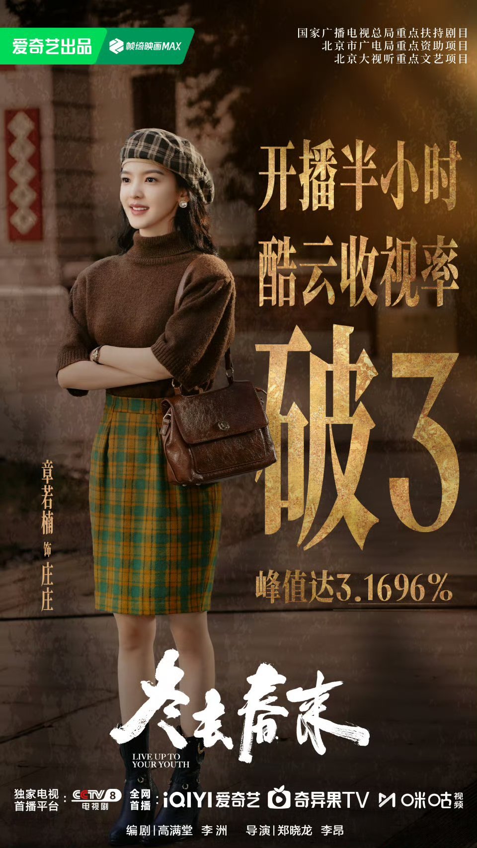 章若楠庄庄开播三天破亿开播三天，热度破亿！章若楠饰演的庄庄一出场就戳中人心，温柔