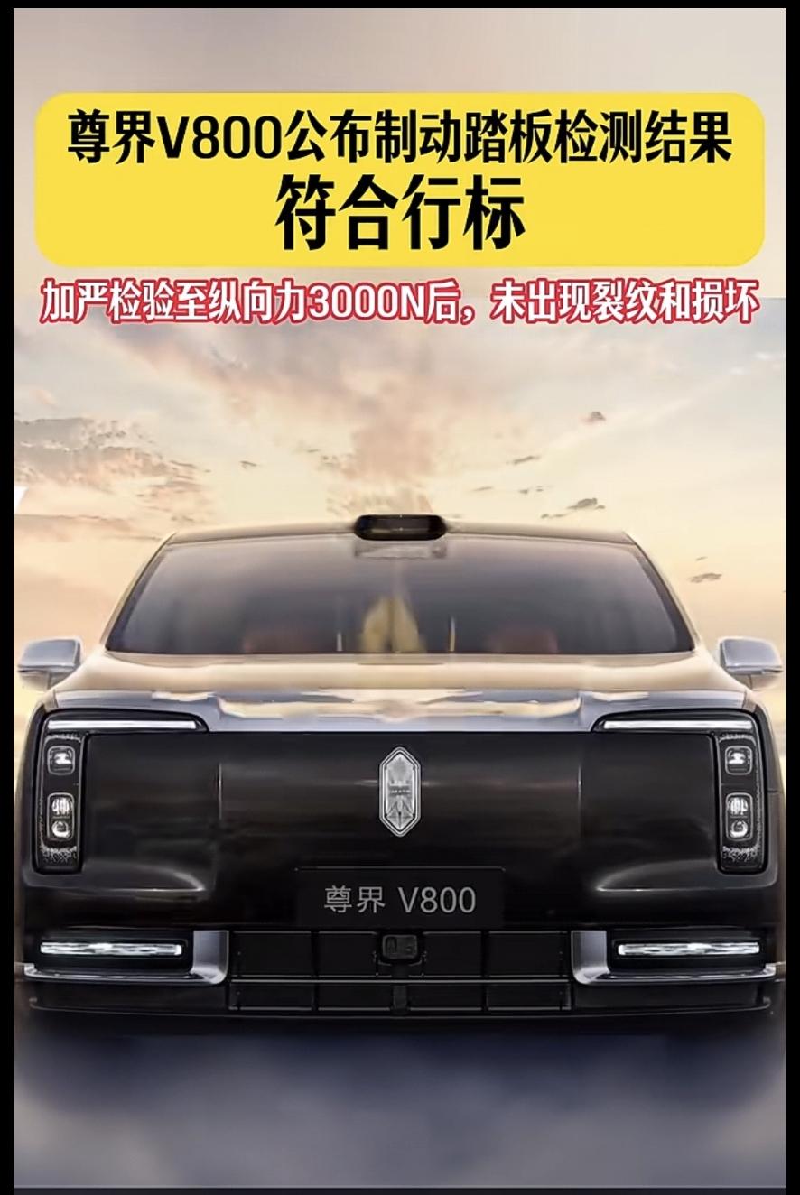 尊界最新检测，加至3000N，踏板未出现裂纹和损坏。究竟谁对谁错？极端工况下产生