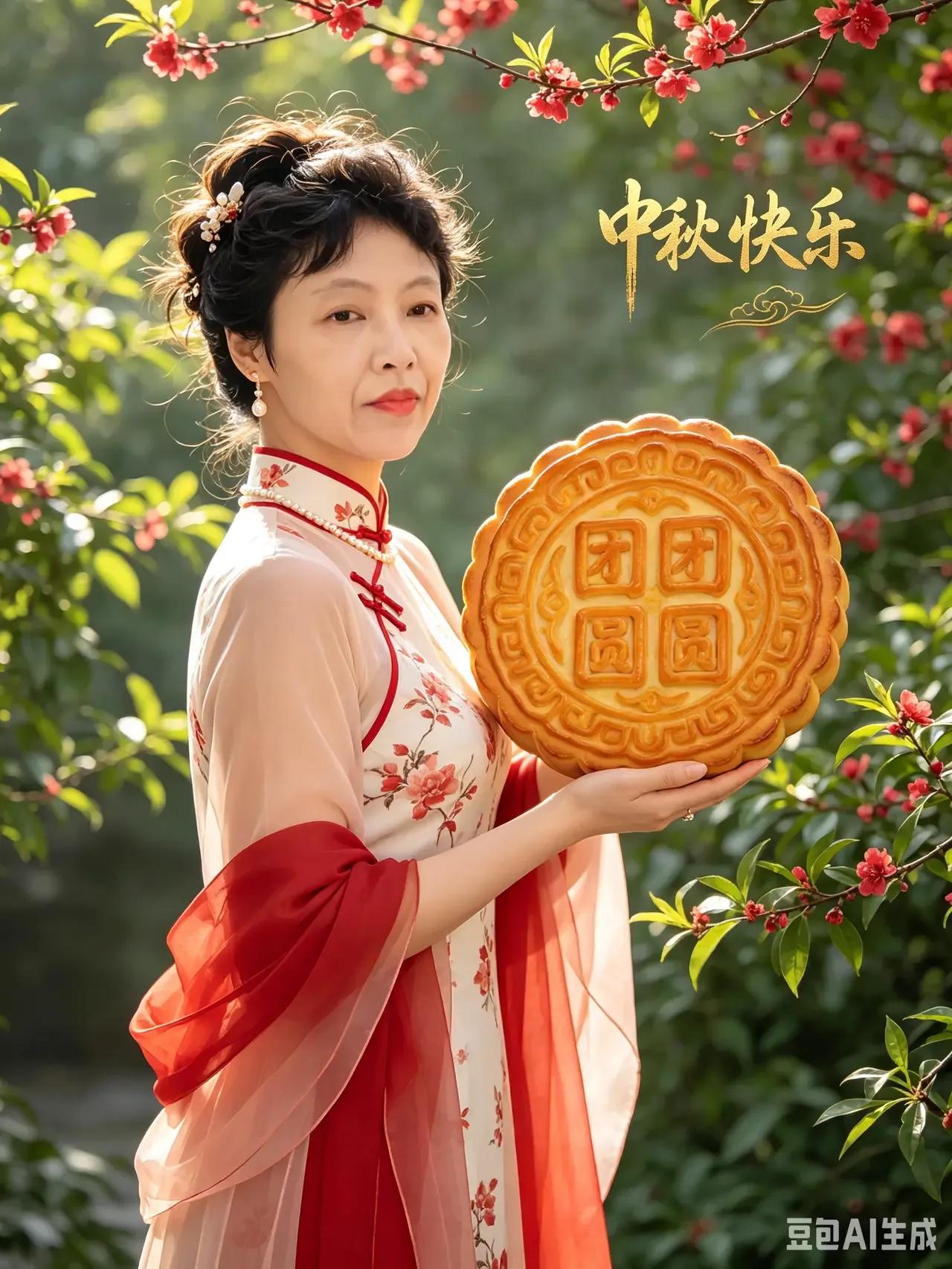 中秋的思念：
中秋佳节想亲人，手捧月饼盼团圆。丈夫加班不能回，妻子惆怅望远方。面