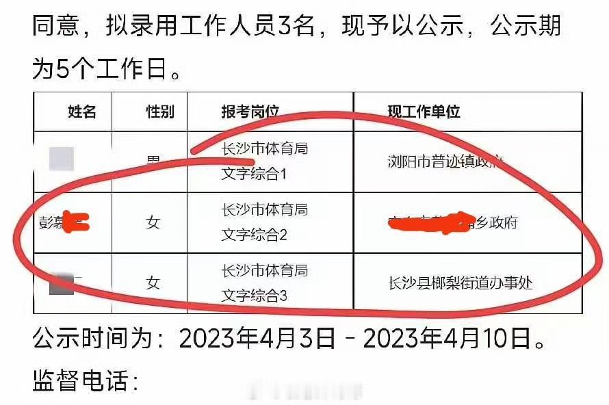 霸占他人车位的彭处长，原本是乡政府公务员，2023年长沙遴选，体育局文字综合2，