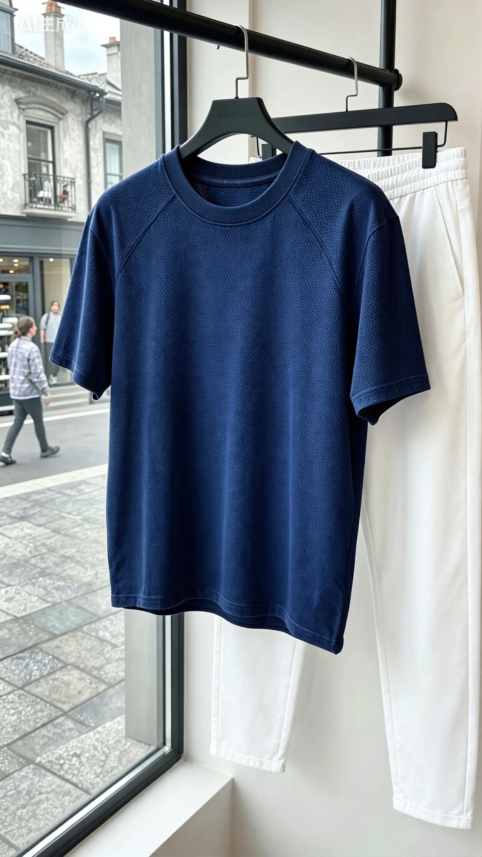 夏季蜂窝网孔休闲T恤