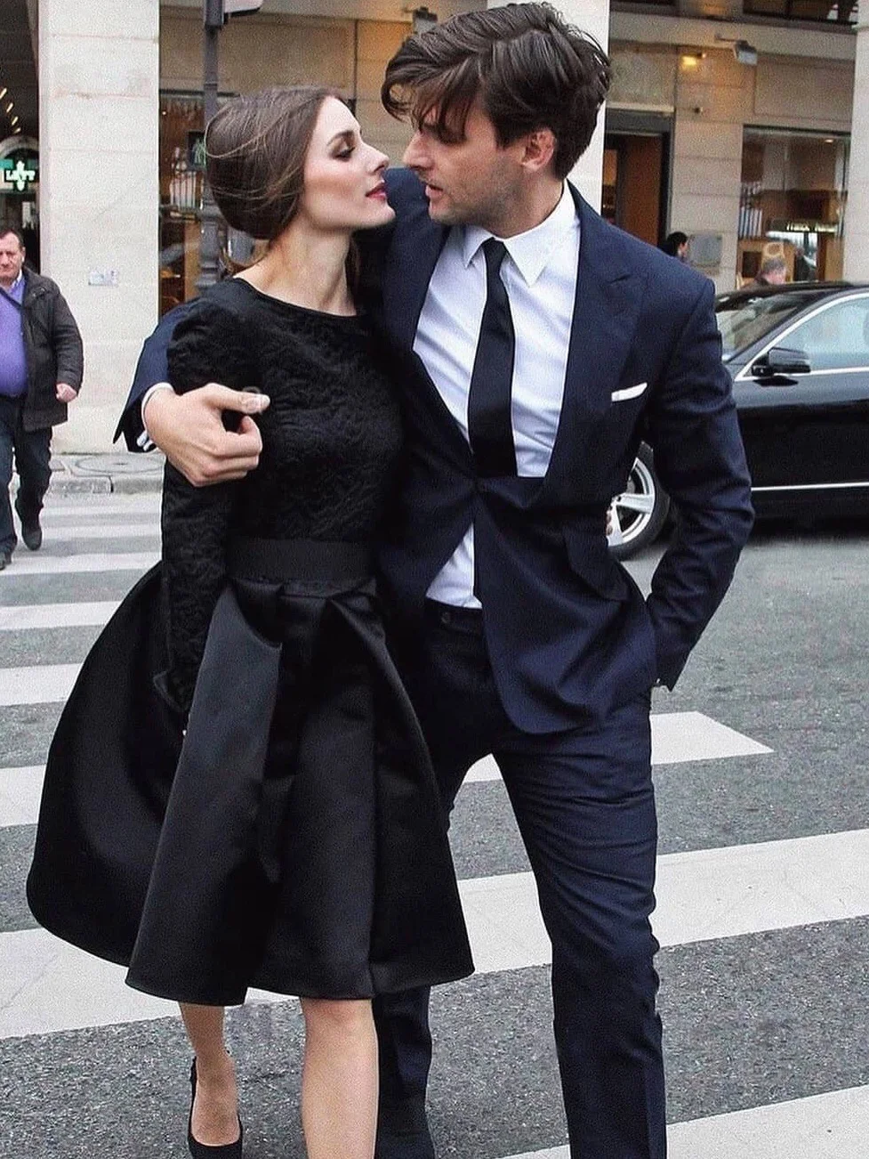 OliviaPalermo情侣街拍，这是什么神仙爱情